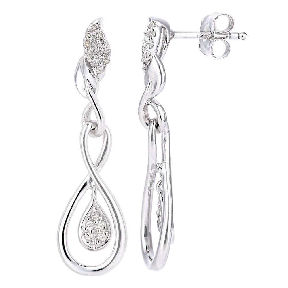 Diamond Drop Earrings - detail view | Prime Jewellery