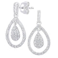 Diamond Drop Earrings 9ct White Gold | Prime Jewellery
