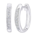 Diamond Hoop Earrings 9ct White Gold | Prime Jewellery