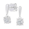 18ct White Gold 0.20 Carat Natural Diamond Solitaire Drop Earrings