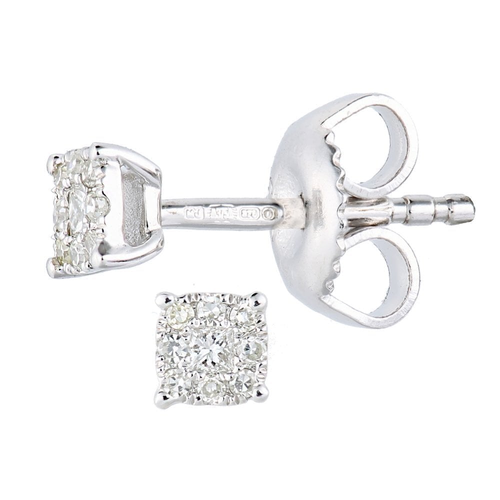 Diamond Stud Earrings - detail view | Prime Jewellery