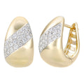 9ct Gold 0.50 Carat Natural Diamond Luxe Dome Small Hoops