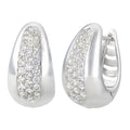 9ct White Gold 0.50ct Natural Diamond Luve Dome Hoops