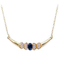 Blue Sapphire Necklace 9ct Yellow Gold | Prime Jewellery