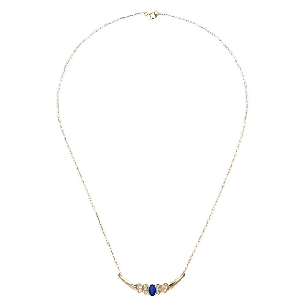 Blue Sapphire Necklace - detail view | Prime Jewellery