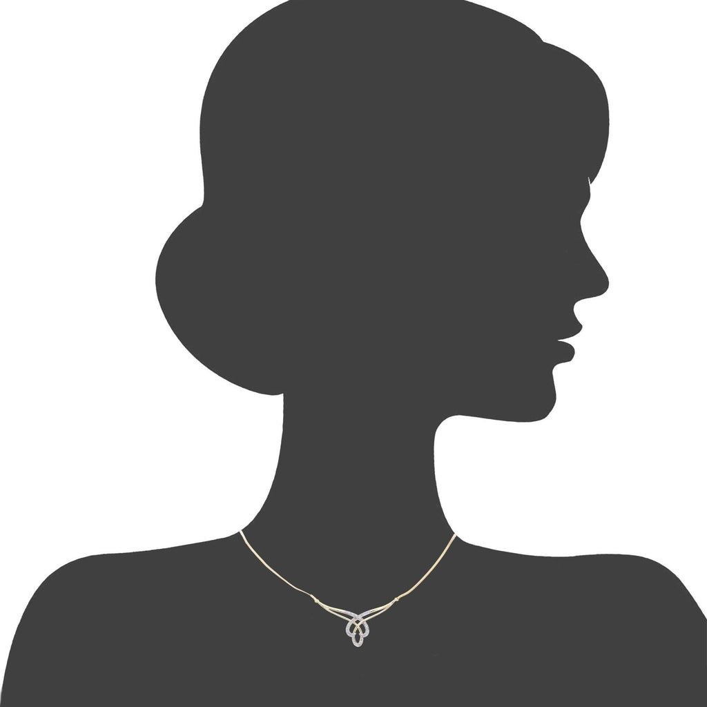 The Harmony Knot 9ct Gold 0.10 Carat Natural Diamond Necklace