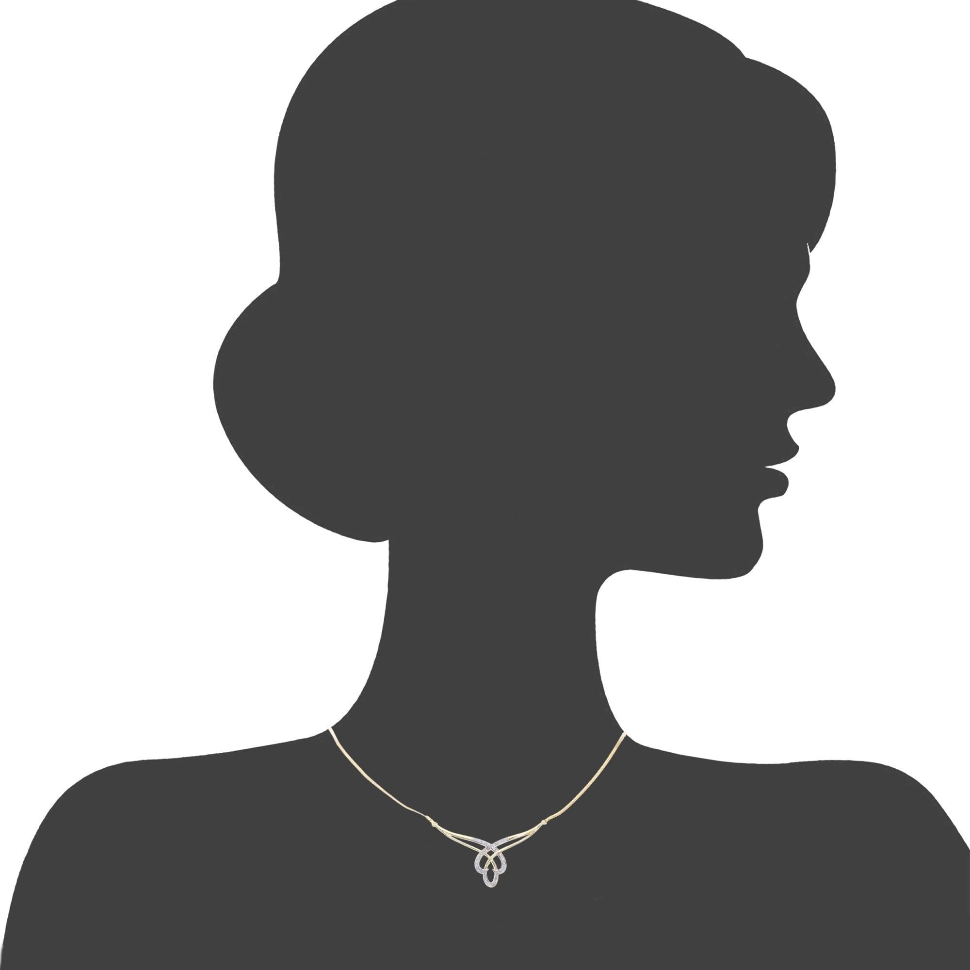 The Harmony Knot 9ct Gold 0.10 Carat Natural Diamond Necklace