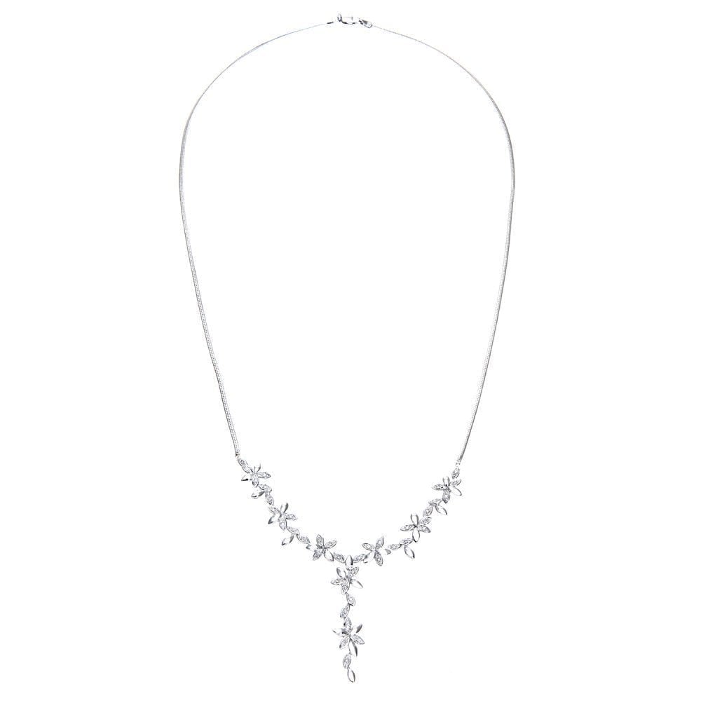 Garden Affair 9ct White Gold 0.20 Carat Natural Diamond Necklace
