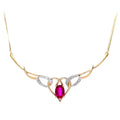 Ruby Heart Necklace 9ct Yellow Gold | Prime Jewellery