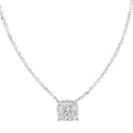 Diamond Halo Necklace 9ct White Gold | Prime Jewellery