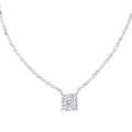 Diamond Halo Necklace 9ct White Gold | Prime Jewellery