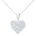 9ct White Gold Natural Diamond Heart Necklace