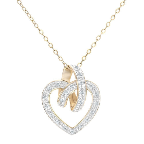 Diamond Infinity Necklace 9ct Gold | Prime Jewellery