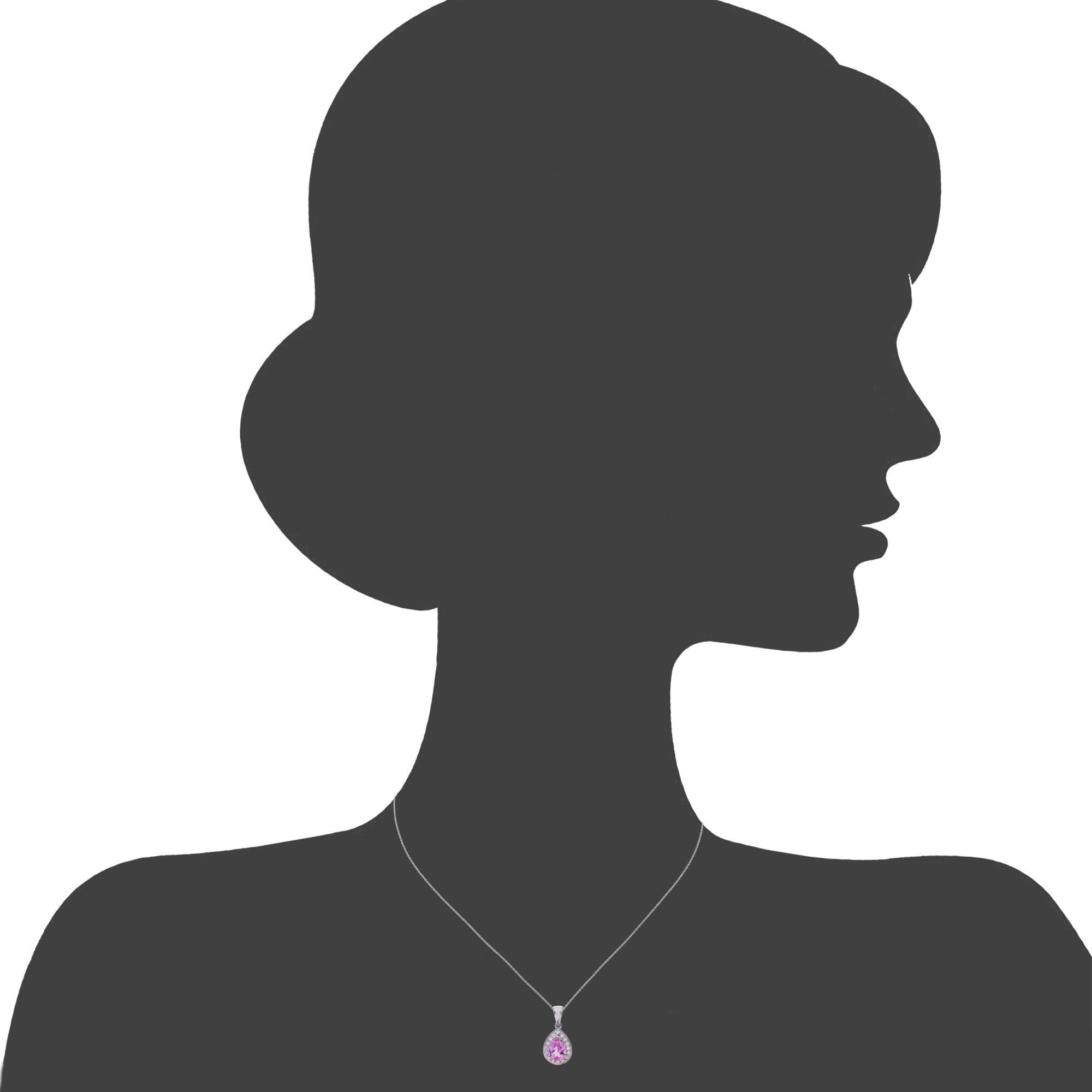 Pink Sapphire Necklace - detail view | Prime Jewellery