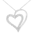 Diamond Heart Necklace 9ct White Gold | Prime Jewellery
