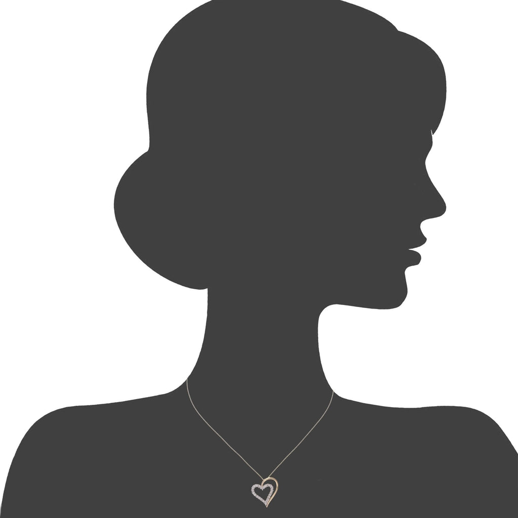 9ct Gold Natural Diamond Heart Necklace