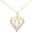 9ct Gold Natural Diamond Mum Heart Necklace