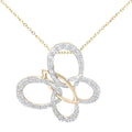 Diamond Butterfly Necklace 9ct Gold | Prime Jewellery