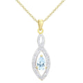 Sky Blue Topaz Necklace 9ct Yellow Gold | Prime Jewellery