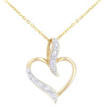 9ct Gold Natural Diamond Heart Necklace | Prime Jewellery