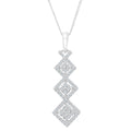 18ct White Gold 0.50 Carat Natural Diamond Trilogy Necklace