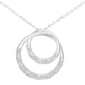9ct White Gold 0.10 Carat Natural Diamond Infinity Circle Necklace
