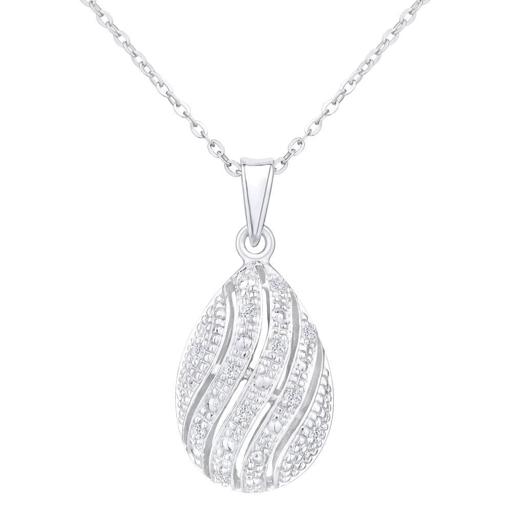 Diamond Necklace 9ct White Gold | Prime Jewellery