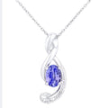 Tanzanite Necklace 9ct White Gold | Prime Jewellery