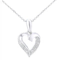 Diamond Heart Necklace 9ct White Gold | Prime Jewellery