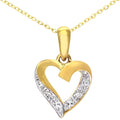 Diamond Heart Necklace 9ct Yellow Gold | Prime Jewellery