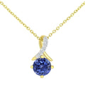 Tanzanite Twist Necklace 9ct Yellow Gold | Prime Jewellery