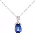 Tanzanite Necklace 9ct White Gold | Prime Jewellery