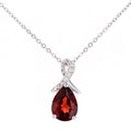 Garnet Necklace 9ct White Gold | Prime Jewellery