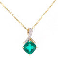 Emerald Crossover Necklace 9ct Yellow Gold | Prime Jewellery