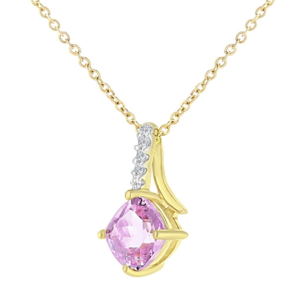 Pink Sapphire Necklace - detail view | Prime Jewellery