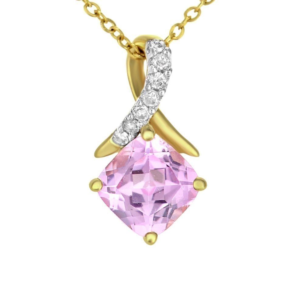 Pink Sapphire Necklace - detail view | Prime Jewellery
