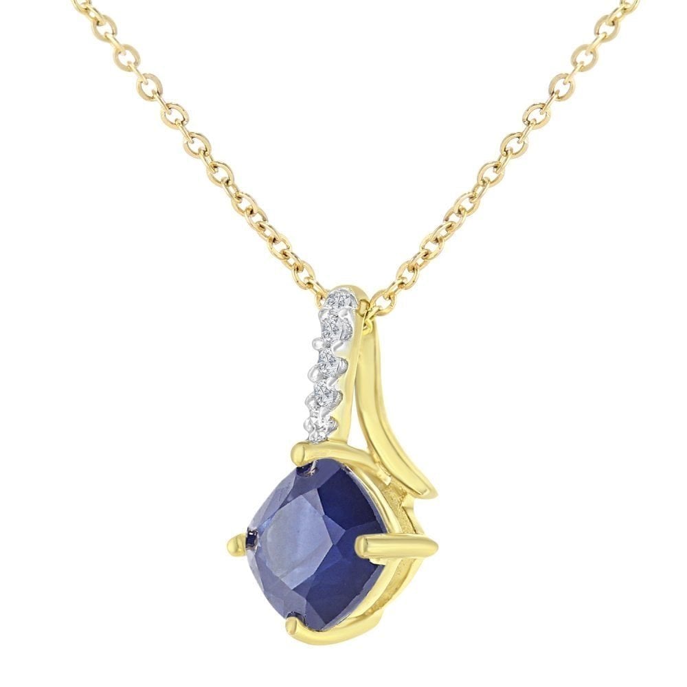 Blue Sapphire Necklace - detail view | Prime Jewellery