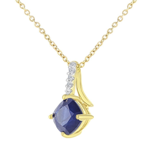Blue Sapphire Necklace - detail view | Prime Jewellery