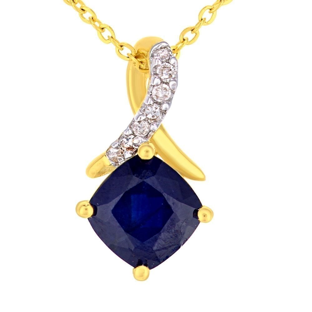 Blue Sapphire Necklace - detail view | Prime Jewellery