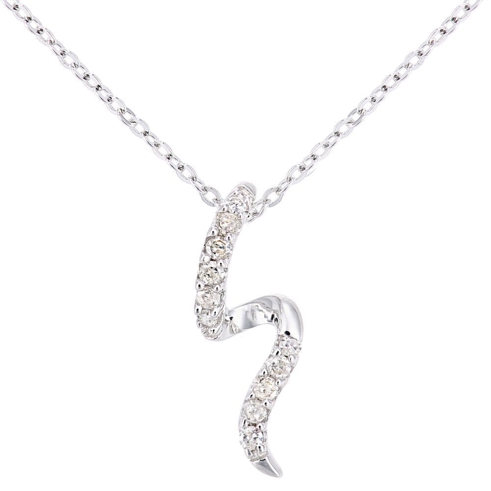 Liberal Breeze 9ct White Gold Natural Diamond Necklace