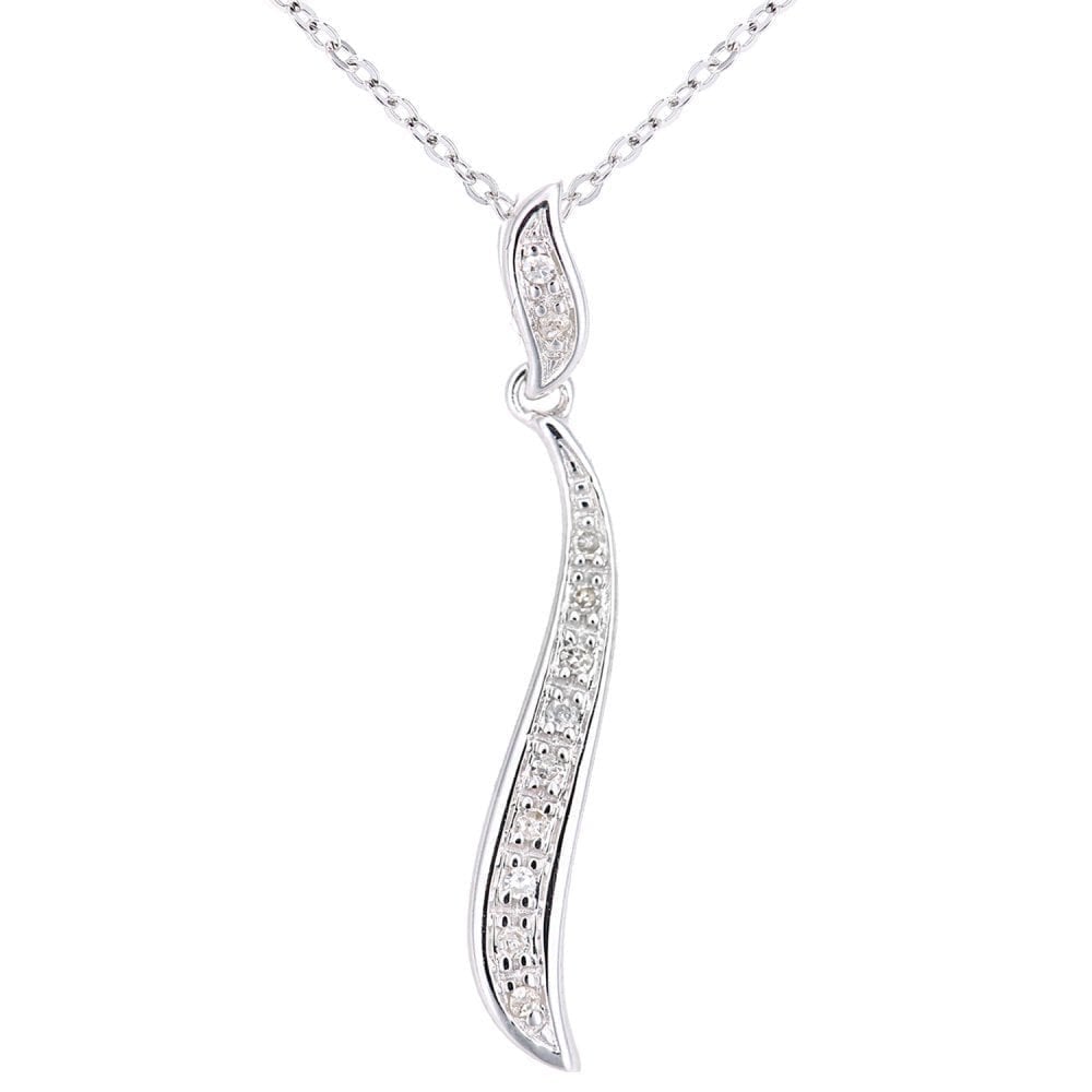 Sacred Flame 9ct White Gold Natural Diamond Necklace