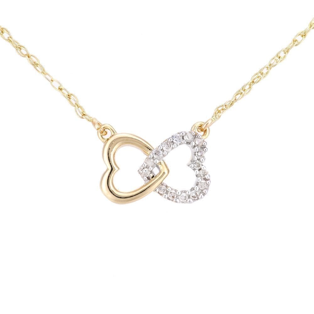 Diamond Infinity Necklace 9ct Gold | Prime Jewellery