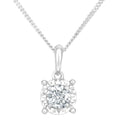 18ct White Gold 0.30 Carat Natural Diamond Solitaire Necklace
