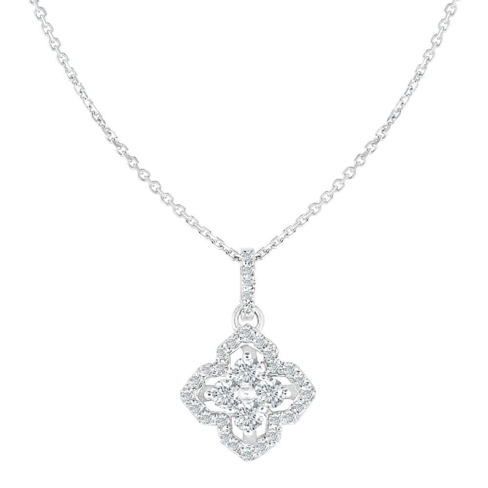 Talisman 9ct White Gold 0.25 Carat Natural Diamond Necklace