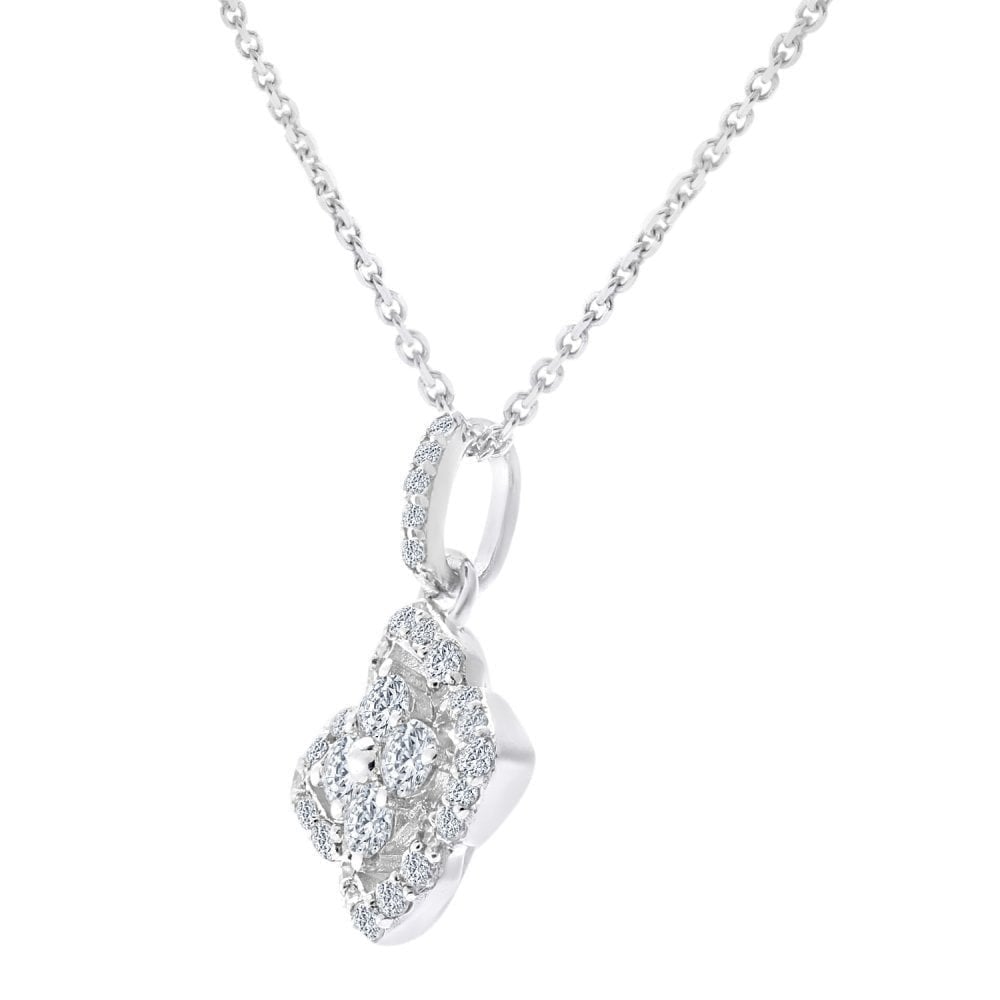 Talisman 9ct White Gold 0.25 Carat Natural Diamond Necklace