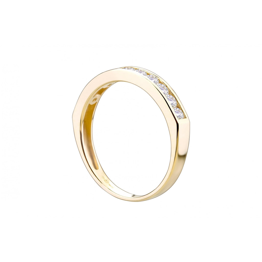 9ct Gold 0.50 Carat Natural Diamond Channel Set Eternity Band Ring
