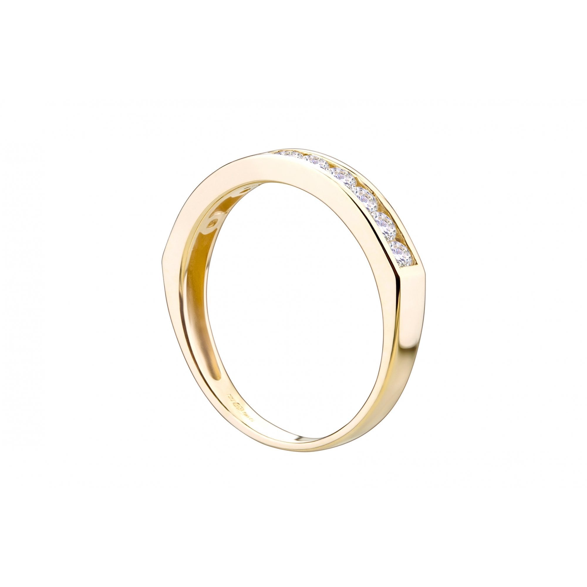 9ct Gold 0.50 Carat Natural Diamond Channel Set Eternity Band Ring