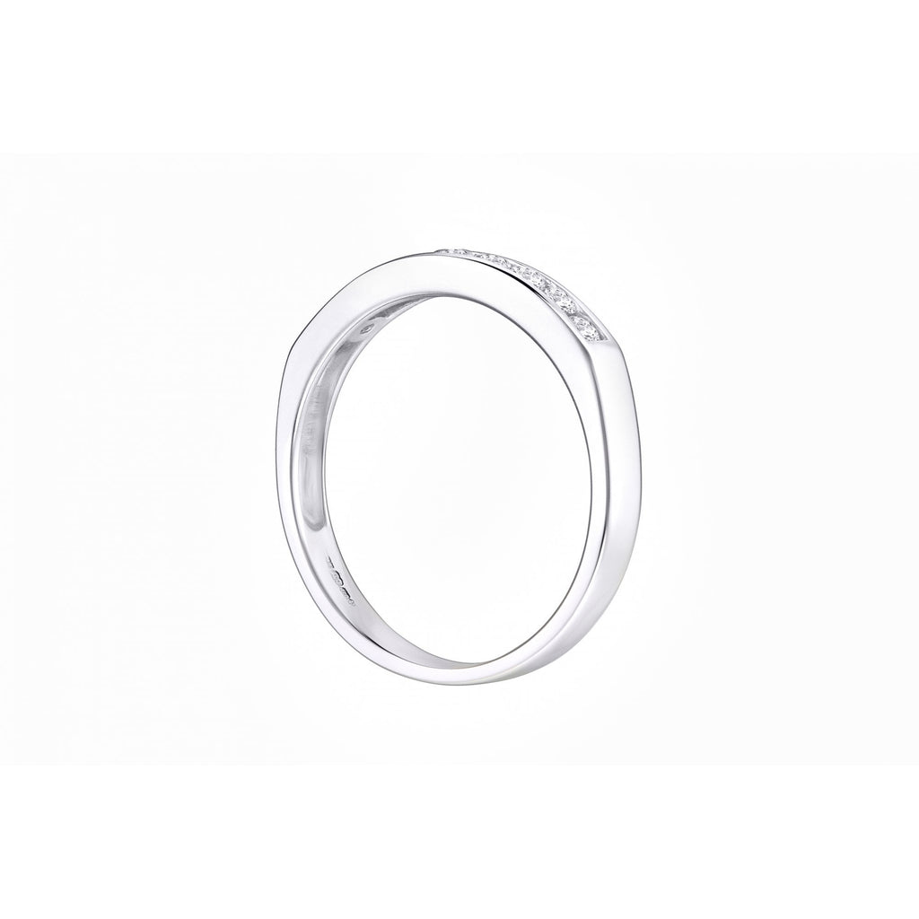 9ct White Gold 0.33 Carat Natural Diamond Channel Set Eternity Band Ring