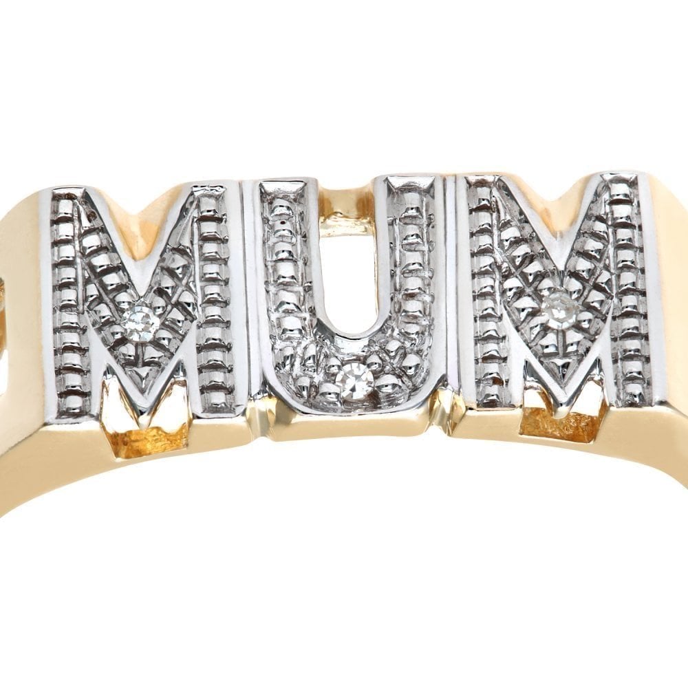 9ct Gold Natural Diamond Mum Cocktail Ring