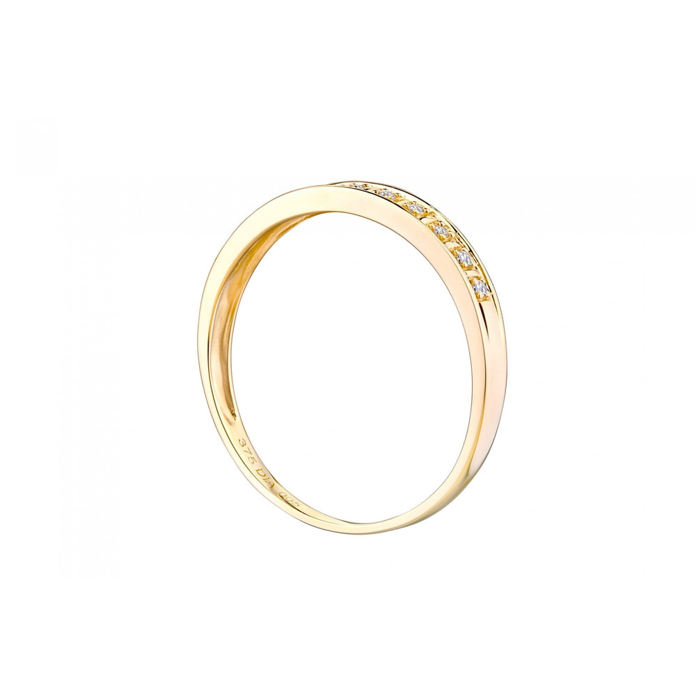 9ct Gold Natural Diamond Channel Set Eternity Band Ring